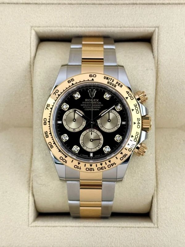 Rolex Daytona 40mm 126503 Two-Tone Black Diamond Dial