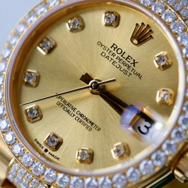 Rolex DateJust Women's Watch Gold Dial - Image 4