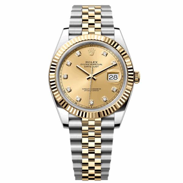 Rolex Datejust 41 Champagne Diamond Dial Steel & Yellow Gold 126333