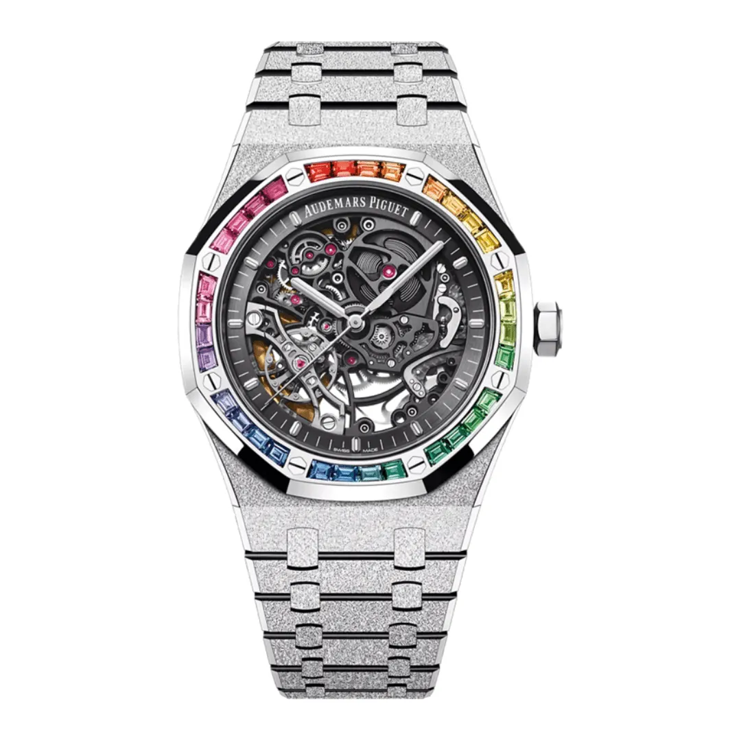 AP Royal Oak Frosted Gold Double Balance Wheel Openworked 15412BC.YG.1224BC.03-B