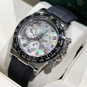 Rolex Replica Watches Daytona Mother Of Pearl And Moissanite Diamonds Dial 40mm