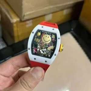 Richard Mille Replica 1:1 Watch RM88 Smiley Red Rubber Strap 42mm