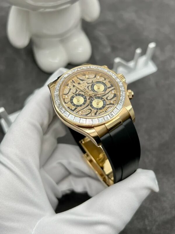 Rolex Solid Gold Plated with Diamonds Daytona 116588TBR Eye Of Tiger 40mm - Image 3