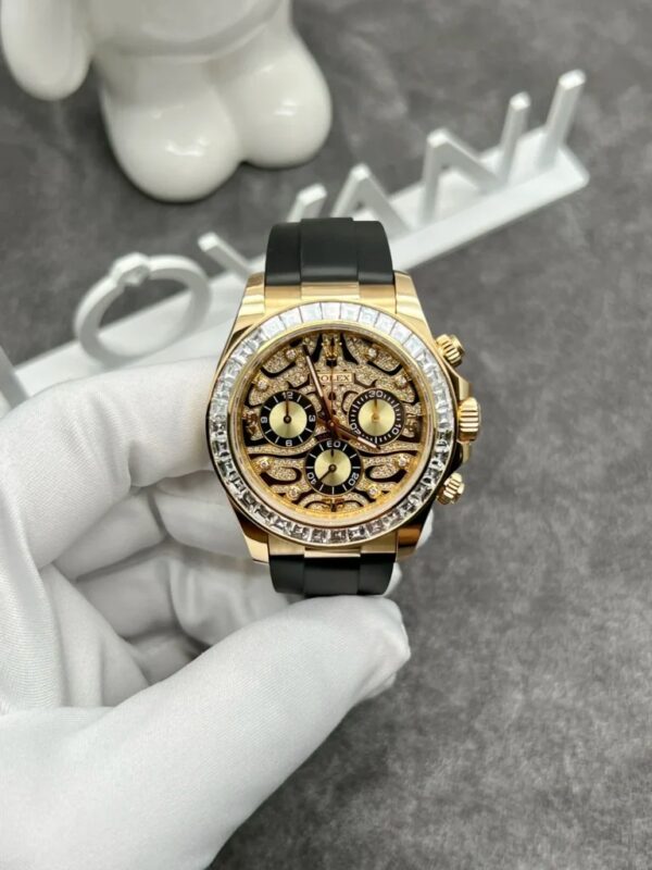 Rolex Solid Gold Plated with Diamonds Daytona 116588TBR Eye Of Tiger 40mm