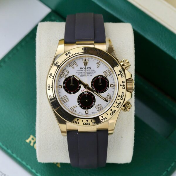 Rolex Daytona 116519 White Dial Replica Watches 18K Gold Plated Clean Factory 40mm - Image 2
