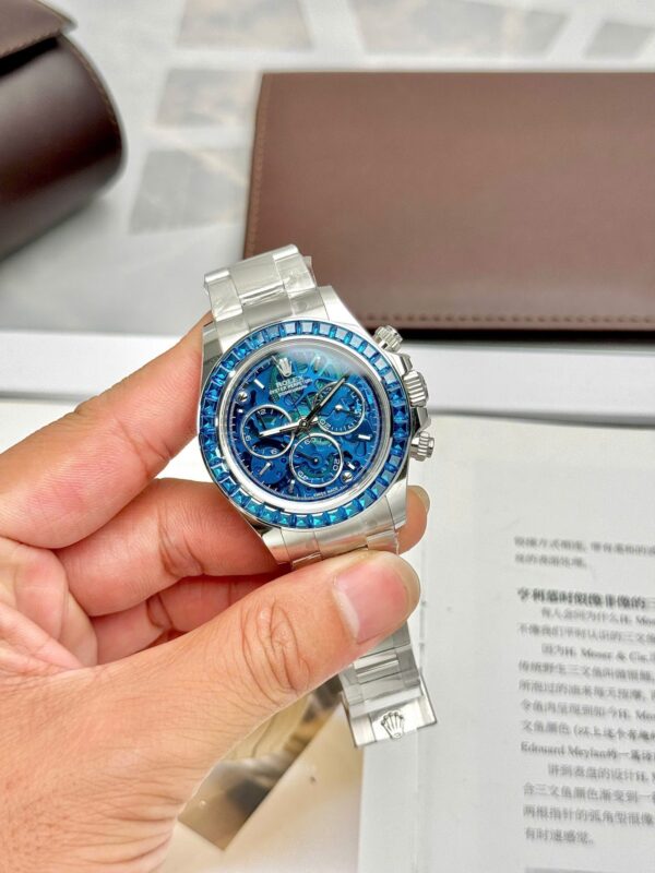 Rolex Daytona Arolla Challenge Blue Luxury Imitation Watches Dial Skeleton 40mm