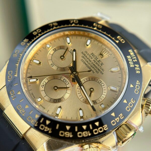 Rolex Daytona 116518LN Replica Watch Dial Yellow Champagne Clean Factory 40mm - Image 5