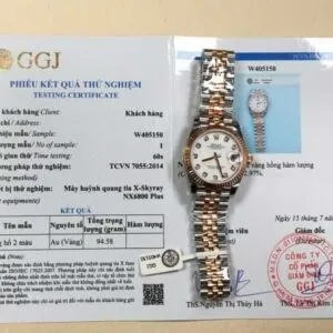 Rolex DateJust Replica 1:1 Watch Women’s Mother-of-Pearl Dial Gold Wrapped 31mm