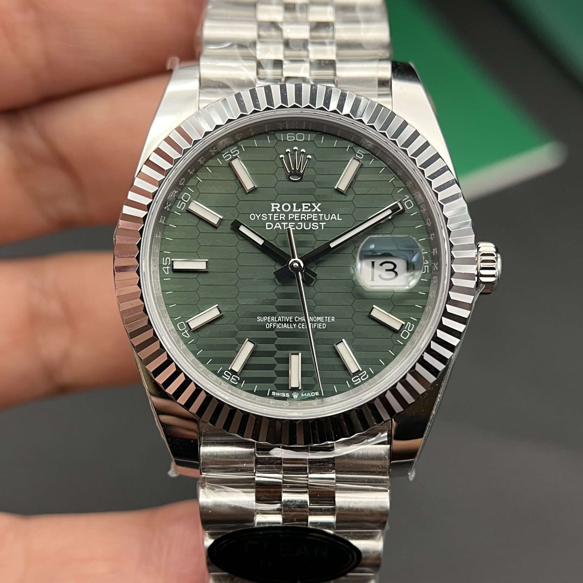 Rolex Replica 11 Watch Datejust 126234 Green Dial Luminous Numbers 36mm