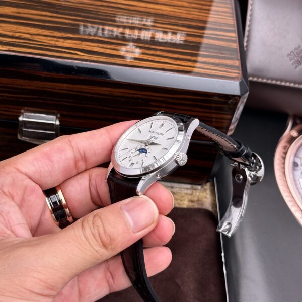Patek Philippe Complications 5396G White Dial Leather Strap - Image 3