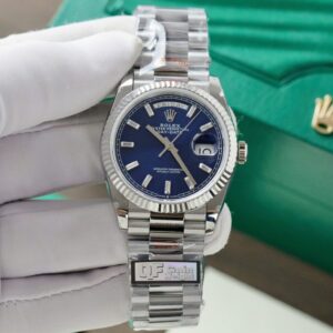Rolex Daydate Blue Dial Fluted Bazel Gained WeightD